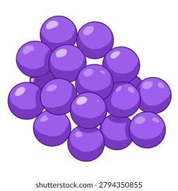 Purple Gram Positive Cocci Cluster Vector Illustration