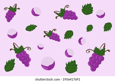 Purple grape background picture , Grape Fruit Set , Grapes Fruit Set