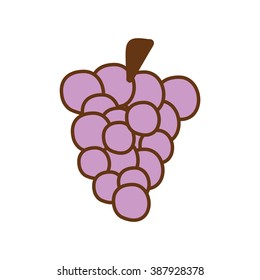 Purple Grape Doodle Icon