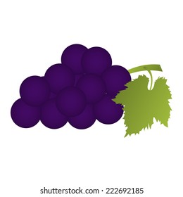 Purple grape. Purple grape isolated on a white background.