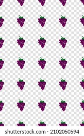 Patrón de uva morada. Fondo de fruta fresca. El fondo es impecable. Ilustración del vector