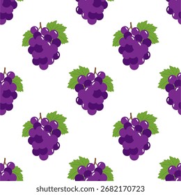 Fondo de fruta de patrón transparente de uva púrpura.