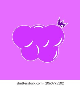 Purple Grape Vector Fruit Illustration