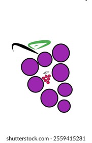 purple grapes for children's book background