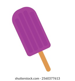 purple grapes fruit ice. popsicle on a stick vector illustration