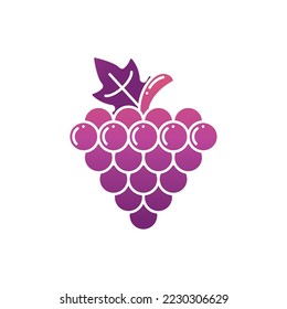 purple grapes icon vector image with white background