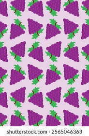 Purple Grapes Seamless Pattern Background Vector