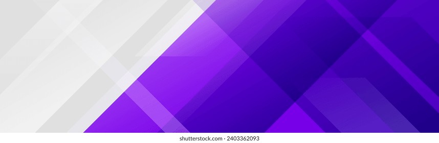 Purple and gray diagonal line footer design. Abstract horizontal sport background. Wide sporty banner template for presentation, footer, header, poster. Gradient geometric shape wallpaper. Vector