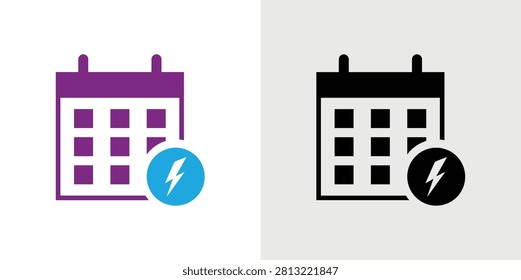 Purple and gray geometric building with clock and pie chart purple building gray building clock pie chart geometric shapes