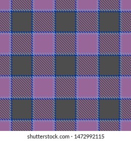 Purple and Gray Tartan Plaid Scottish Seamless Pattern. Texture from tartan, plaid, tablecloths, shirts, clothes, dresses, bedding, blankets and other textile.