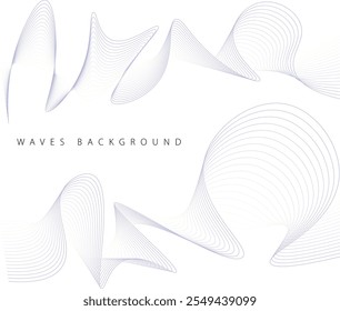 Purple and green abstract waves line background