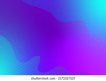 Purple Green Blue Multicolor Organic Shape Wavy Abstract Background, Modern Style, Fun and Creative, Vibrant Gradient Backdrop with Copy Space