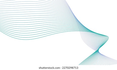 purple green blue wavy tech lines abstract background illustration eps 