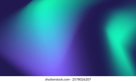 Purple and Green Blurred Gradient Background, Abstract Gradient Hologram Style. 