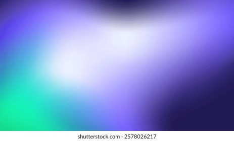 Purple and Green Blurred Gradient Background, Abstract Gradient Hologram Style. 