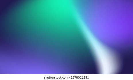 Purple and Green Blurred Gradient Background, Abstract Gradient Hologram Style. 
