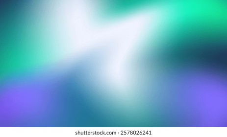 Purple and Green Blurred Gradient Background, Abstract Gradient Hologram Style. 
