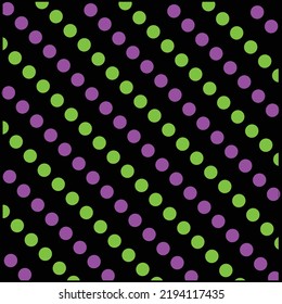 purple and green circles on a black background