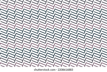 Patrón de líneas delgadas en zigzag morado y verde. Adecuado para papel de pared, fondo, cubierta e impresiones.