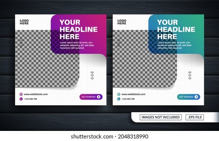 Purple and Green Flyer or Social Media Banner for Business Sale