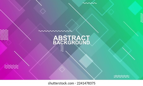 purple and green gradient abstract modern geometric wavy line and square shape background vector illustrations EPS10