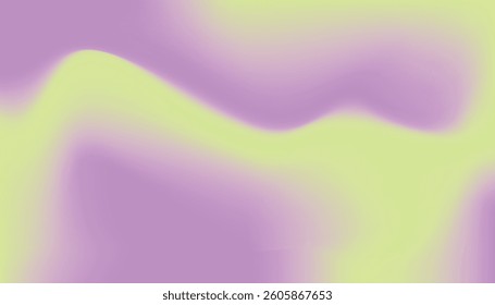 Purple and green gradient background with flowing abstract curves
