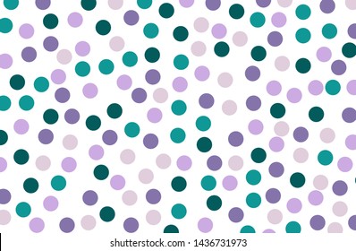 Purple green polka dots vector on white background. Abstract pastel colorful wallpaper texture for web design or banner social media advertising. lovely sweet backdrop for valentines day.