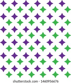 Purple and green star pattern vector illustration