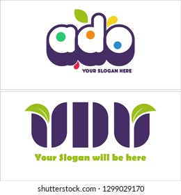 purple green yellow orange red word mark leaf water splash logo design concept suitable for food drink business industrial restaurant