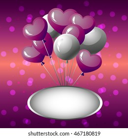 Purple and grey balloons 