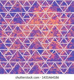 Purple grunge texture with white triangles.