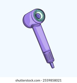 Purple hair dryer in modern style