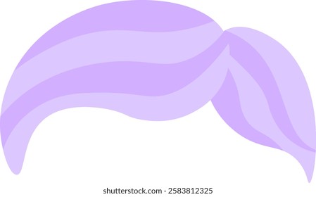 Purple hair flowing in soft waves, dancing gently in the wind, evokes a sense of movement and elegance, making it ideal for beauty and fashion projects