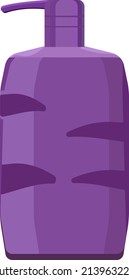 Purple hair shampoo, illustration, vector on a white background.