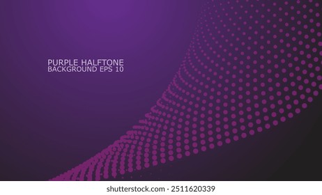 Purple Halftone abstract background vector image for backdrop or presentaion