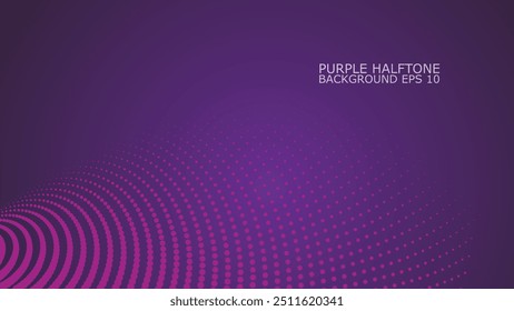 Purple Halftone abstract background vector image for backdrop or presentaion