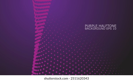 Purple Halftone abstract background vector image for backdrop or presentaion