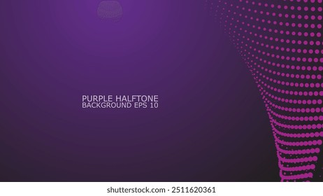 Purple Halftone abstract background vector image for backdrop or presentaion
