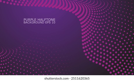 Purple Halftone abstract background vector image for backdrop or presentaion