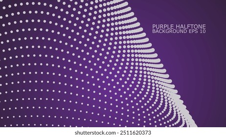 Purple Halftone abstract background vector image for backdrop or presentaion