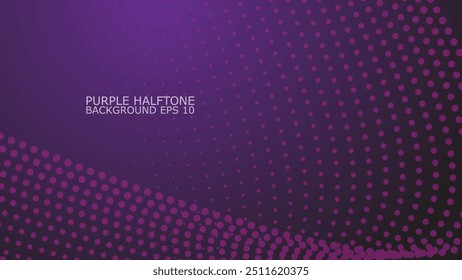 Purple Halftone abstract background vector image for backdrop or presentaion