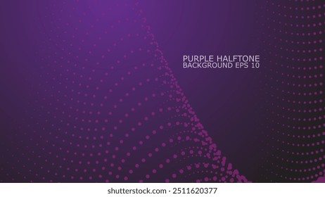 Purple Halftone abstract background vector image for backdrop or presentaion