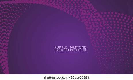 Purple Halftone abstract background vector image for backdrop or presentaion