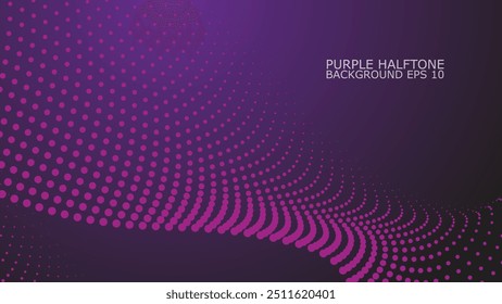 Purple Halftone abstract background vector image for backdrop or presentaion