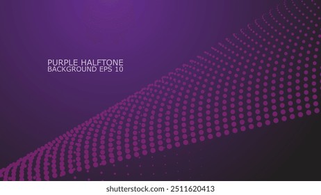 Purple Halftone abstract background vector image for backdrop or presentaion