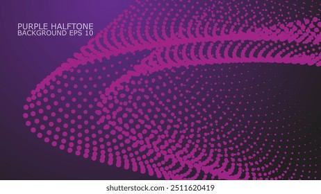 Purple Halftone abstract background vector image for backdrop or presentaion