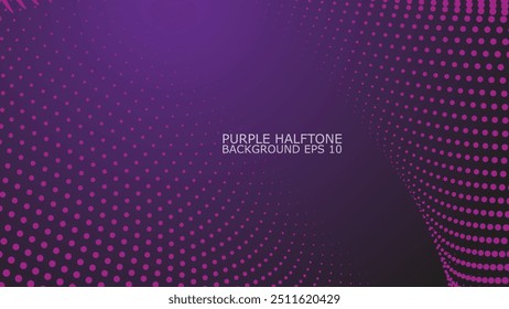 Purple Halftone abstract background vector image for backdrop or presentaion