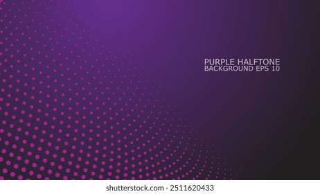 Purple Halftone abstract background vector image for backdrop or presentaion
