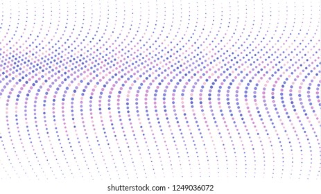 purple halftone dot overlay wavy curve pattern