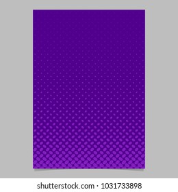 Purple halftone ellipse pattern page template design - vector brochure background illustration with diagonal elliptical dots
